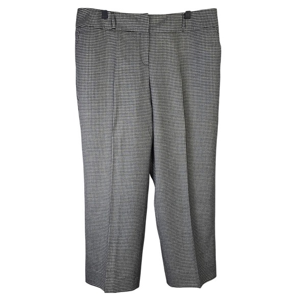 Talbots Pants - Talbots Petites Houndstooth Wool Blend Pants Black White Classic Career XLP